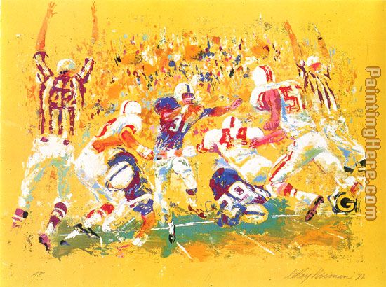 Touchdown painting - Leroy Neiman Touchdown art painting